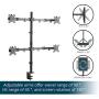 Halter LCD Computer Monitor Desk Mount, Fully Adjustable Stand Desk clamp Holds up to 4 27'' LCD Monitors