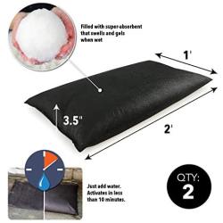 Quick Dam QD1224-2 Water Activated Flood Bags (2 Pack), Black, 2 Count