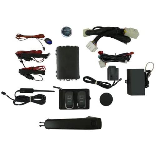 EasyGO AM-GMT-501Q Smart Key Remote Start and Alarm System with Black Granite Metallic Door Handle