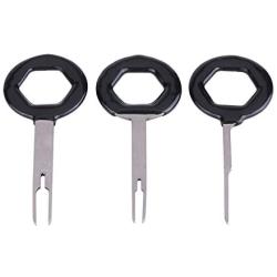 3 Pcs Wire Terminal Removal Tool Set Electrical Terminal Remover Auto Car Plug Terminal Pin Removal Tool Kit Wire Connector Puller(Plastic Handle)