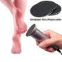 Electronic Foot File (Adjustable Speed) with 60pcs Replacement Sandpaper Disk, Powerful Electric Callus Remover Pedicure Tool for Men Women Dead Hard Dry Skin (Silver Gray)