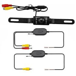 Car Rear View Camera Lexxson Waterproof High Definition Color Wide Viewing Angle License Plate with 7 Infrared Night Vision LED LRZ0314-Plus