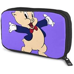 Hxuedan Porky Pig Looney Tunes The Data Cable Storage Bag is A Portable and Independent Design SuitableVFor Travelers to Place The Data Cable, Earphone and Electronic Product Data Cable Storage Bag