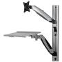 Tripp Lite Wall-Mount for Sit-Stand Desktop Workstation Standing Desk, Single Display w/ Thin Client Mount, for 13 to 27 in. Monitors (WWSS1327RWTC)