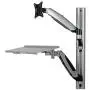 Tripp Lite Wall-Mount for Sit-Stand Desktop Workstation Standing Desk, Single Display w/ Thin Client Mount, for 13 to 27 in. Monitors (WWSS1327RWTC)