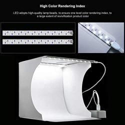 PULUZ Mini Photo Studio Light Box, Photo Shooting Tent kit, Portable Folding Photography Light Tent kit with 2 LED Panels and 6 Colors Backdrops, for Small Size Products