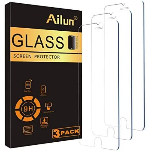 Ailun 0.25mm Glass Screen Protector Compatible for iPhone SE 2020 2nd Generation, iPhone 8,7,6s,6, 4.7-Inch 3 Pack Clear
