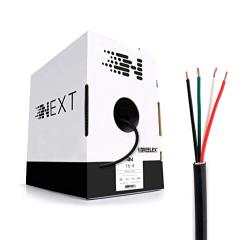 Next 16/4 Speaker Wire - 16 AWG/Gauge 4 Conductor - UL Listed in Wall (CL2/CL3) and Outdoor/In Ground (Direct Burial) Rated - Oxygen-Free Copper (OFC) - 500 Foot Bulk Cable Pull Box - Black