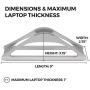 HumanCentric Vertical Laptop Stand for Desks (Silver) | Adjustable Holder to Dock Apple MacBook, MacBook Pro, and Other Laptops to Organize Work & Home Office