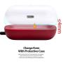 Wireless Charger for Airpods/Airpods, Plastic Wireless Charging Station for Airpods Wireless Charging Case, Wireless Charging Pad for Airpods/Airpods Pro Red