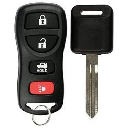 KeylessOption Keyless Entry Remote Fob Uncut Blank Car Ignition Key For Nissan Infiniti KBRASTU15