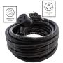 AC WORKS 30Amp 3-Prong NEMA 10-30 Dryer Extension Cord with Heavy Duty Thick Anti-Weather Cord (25FT)