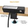 Desk Clamp Power Strip, Desktop Power Outlet Clamp Mount with 2 USB Ports, 4 AC Outlets, Mountable Desk Outlet Removable Power Plugs with 6.56ft Cord (4AC2USB-Black)