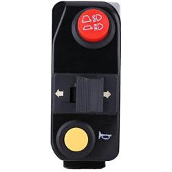 Qiilu 7/8'' Motorcycle Turn Signal Switch Motorcycle Handlebar Waterproof Control Switch with Horn Turn Signal High Low Beam Control Universal for Motorbikes, Electric Bike, ATVs, Scooters