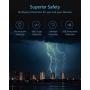 SUPERDANNY Surge Protector Tower with 10W Wireless Charger, Spin Power Strip Tower 13A Vertical Charging Station with 10 AC Outlets+4 USB Slots and 6.5ft Extension Cord for Home Office Garage, Grey
