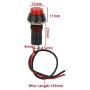 Round Red Cap On Off Switch 12V 250V 3A, 10PCs Mini Self Locking SPST Tactile On Off Push Button Switch with Lead DIY Electronics Accessories