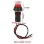 Round Red Cap On Off Switch 12V 250V 3A, 10PCs Mini Self Locking SPST Tactile On Off Push Button Switch with Lead DIY Electronics Accessories