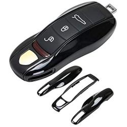 AeroBon 3-Piece Painted Key Cover/ Key Fob Shell Cover Compatible with Porsche Key Shell (MK1)