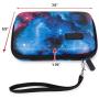 USA Gear Hard Shell Electronic Organizer Travel Case 7.5 Inch with Weather Resistant Exterior and Large Mesh Accessory Pocket - Compatible with Garmin GPS, Chargers, and More Electronics - Galaxy