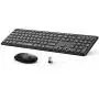 Wireless Keyboard and Mouse Combo, Jelly Comb KUT027 Wireless Keyboard and Mouse-- 2.4GHz Full Size Ultra-Thin Keyboard Mouse for Computer, Laptop, PC, Desktop, Windows 7, 8, 10 - Black