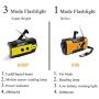 [2021 Newest] Emergency-Hand-Crank-Radio,4000mAh Portable Weather Solar Radios with Motion Sensor Reading Lamp,3 Gear LED Flashlight,SOS Alarm,Cell Phone Charger,AM/FM/NOAA(Yellow)