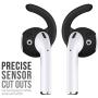 EarBuddyz 2.0 Ear Hooks and Covers Accessories Compatible with Apple AirPods 1 & 2 or EarPods Headphones/Earphones/Earbuds (3 Pairs) (Black)
