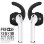 EarBuddyz 2.0 Ear Hooks and Covers Accessories Compatible with Apple AirPods 1 & 2 or EarPods Headphones/Earphones/Earbuds (3 Pairs) (Black)