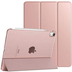 TiMOVO Case for New iPad Air 4th Generation, iPad Air 4 Case (10.9-inch, 2020), [Support 2nd Gen Apple Pencil Charging] Slim Stand Protective Cover Shell with Auto Wake/Sleep - Rose Gold