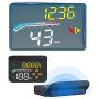ACECAR Head-up Display,Upgrade Car HUD 3.5’’ Dual Mode OBD2/GPS Windshield Projector with Speed,Digital Clock,Overspeed Warning,Mileage Measurement,Water Temperature,Direction,for All Vehicles