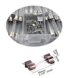 IZTOSS 72pcs 6x30mm Fast-blow Glass Fuses Quick Blow Car Glass Tube Fuses Assorted Kit Amp 0.5A,1A,2A,3A,5A,10A,15A,20A,30A and 10pcs fuse seat