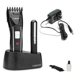 FUJICOM XTRIM Care Set – Professional Mens Hair Clipper and Grooming Kit for Beard, Head, Body Ears and Nose trimming. 8 hours Charging. For safety will not work while connected to power source.