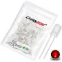 Chanzon 100 pcs 5mm Red Diffused LED Diode Lights (Frosted Lens Round DC 3V 20mA) Lighting Bulb Lamps Electronics Components Indicator Light Emitting Diodes