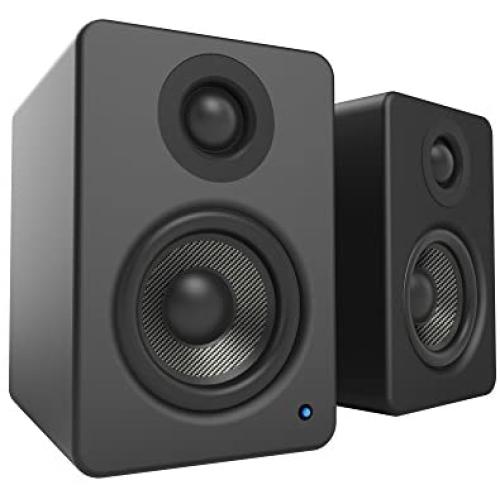 Kanto 2 Channel Powered PC Gaming Desktop Speakers – 3'' Composite Drivers 3/4'' Silk Dome Tweeter – Class D Amplifier - 100 Watts - Built-in USB DAC - Subwoofer Output - YU2MB (Matte Black)