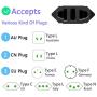 European to US Plug Adapter, AOGITKE EU to USA Plug Adapter Converter, Euro to American Outlet Plug Adapter, Travel Europe German, France, Switzerland to US Adaptor - Type B ( Black )