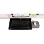 3M Adjustable Under-Desk Keyboard Drawer, Three Height Settings, Wide Tray with Gel Wrist Rest Accomodates Most Keyboards, Slide Out Mouse Platform with Precise Mouse Pad, Black (KD45)