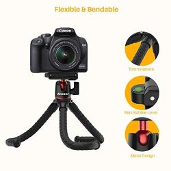 Phone Tripod, Anozer Flexible Tripod with Universal Clip&Cold Shoe Mount,Adjustable Mini Tripod Stand Holder Compatible with iPhone/Android/Camera/GoPro, iPhone Tripod for Live Streaming YouTube