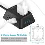 Power Strip Surge Protector with 3 USB Port and 6 AC Outlets, 6.5 Feet Extension Cord 3-Sided Power Strip Multi Plug Outlets, Outlet Expanders for Home Office Dorm Room (Black)