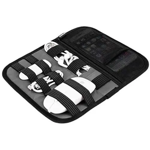 SOCKO Accessories Organizer Electronics Holder Board for Fixing Cables/HD Drive/Travel 10.5x9.0 Inches (Black)