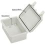 Zulkit Junction Box ABS Plastic Dustproof Waterproof IP65 Electrical Boxes Hinged Shell Outdoor Universal Project Enclosure With Lock 5.9 x 3.9 x 2.8 inch (150x100x70mm)