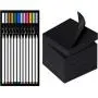 Black Sticky Notes (500 ct) + Metallic Paint Pen Markers for Black Paper (12 Color incl. white) - 3'' x 3'' Black Notes, 5 Pads, 100 Sheets each. Metallic Paint Pens, Similar to Gel Pens for Black Paper Black Sticky Notes (500 ct) + Metallic Paint Pen Markers for Black Paper (12 Color incl. white) - 3'' x 3'' Black Notes, 5 Pads, 100 Sheets each. Metallic Paint Pens, Similar to Gel Pens for Black Paper