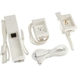 PowerBridge ONE-CK Single Outlet for TV and Sound-Bar Recessed In-Wall Cable Management System Kit (ONESB-CK)