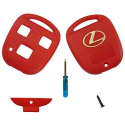 New 3 Buttons Remote Key Fob Case Shell Replacement for Lexus GS300 GS400 GS430 GX470 IS300 LS400 LS430 LX470 RX300 RX330 RX350 RX400h RX450h SC430 (red)