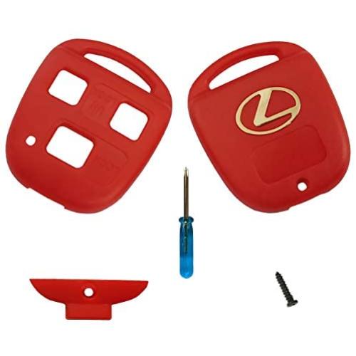 New 3 Buttons Remote Key Fob Case Shell Replacement for Lexus GS300 GS400 GS430 GX470 IS300 LS400 LS430 LX470 RX300 RX330 RX350 RX400h RX450h SC430 (red)