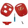 New 3 Buttons Remote Key Fob Case Shell Replacement for Lexus GS300 GS400 GS430 GX470 IS300 LS400 LS430 LX470 RX300 RX330 RX350 RX400h RX450h SC430 (red)