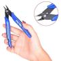 Wire Cutters, 2 pack Cutting Pliers Wire Flush Cutter Pliers Micro Wire Cutter Precision Sheer Side Cutters Pliers with Spring Rubber Handle for Electronics Jewelry Model Craft 5-Inch
