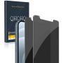 [2 Pack] QHOHQ Privacy Screen Protector for iPhone 12 Pro Max [6.7''],Anti-Spy Tempered Glass Film,9H Hardness - 2.5D Edge - Scratch Resistant - Work Most Case