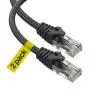 Cat6 Ethernet Cable, 3 Feet (2 Pack) LAN, utp Cat 6, RJ45, Network Cord, Patch, Internet Cable - 3 ft - Black