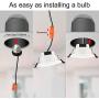 Smart Led Downlight Kit, FVTLED 6pcs WiFi Wireless Bluetooth 5W Dimmable Recessed Spot RGBWC Multicolor Color 5 in 1 Ceiling Spotlight with Remote Control & BT Mesh Smart Bridge