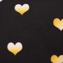 Hearts Makeup Bags, Cosmetic Travel Pouches in 2 Sizes (Black, 2 Pack)