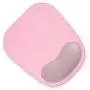 Office Square Leather Gaming Mouse Pad Wrist Support and Non-Slip Design, Business Style PU High Grade Gaming Mouse Mat for Students, Workers and Computer&Laptop Users.(Pink, 19Wx24L)